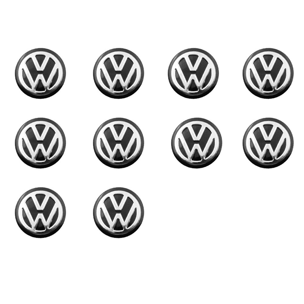 XMZSA1 10Pcs Black 3D Car Styling Remote Control Key GTI Logo Small Sticker for VW Jetta Golf Beetle CC EOS R32 MK4 golf 4 motion MTM