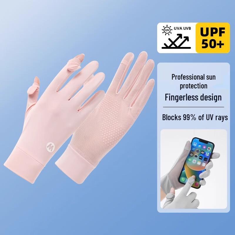 Suling Dámské rukavice z ledového hedvábí UPF50+ Ochrana proti slunci Dotykové