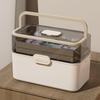 Medicine Box Clear Storage Container Lidded Large Capacity Art Crafts Case Sewing Supplies