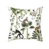 Tropical rainforest plant and animal print pillowcases sofa cushion covers bedroom children's room home decoration
