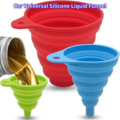 Auto Universal Silikon Flüssigkeitstrichter Scheibenwischwasserwechsel Faltbar Tragbar Auto Motoröl Benzinwechsel Trichter Motor Trichter
