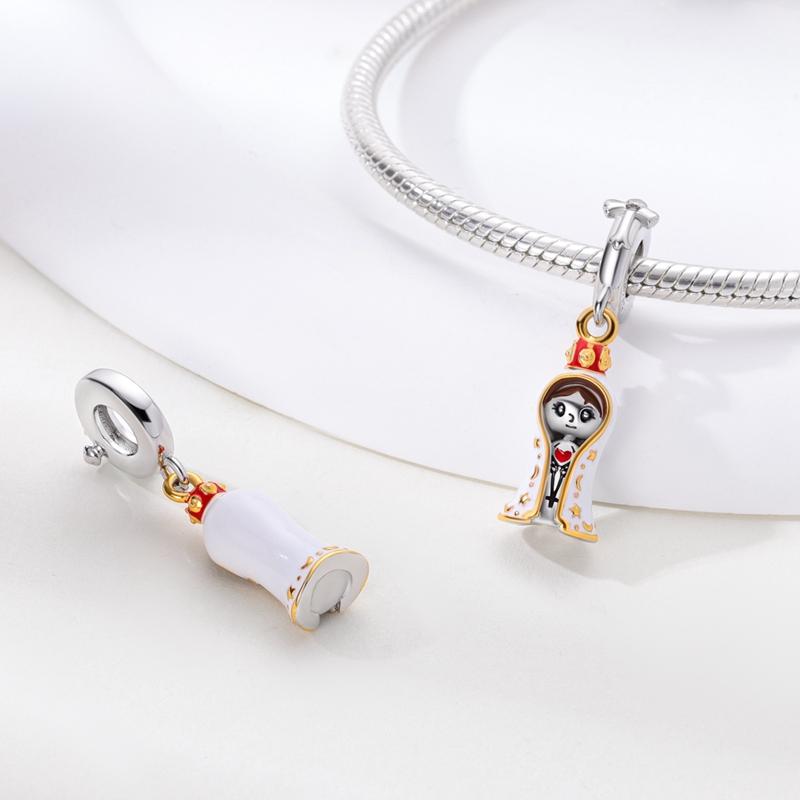 Fit Original Pandora Bracelet The Virgin Mary Charms Copper Our Lady Bead Dangle Pendants Diy Jewelry Marking Gift