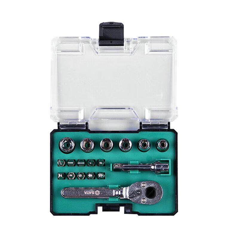 SATA 18-Piece Mini Ratchet Wrench & Socket Set