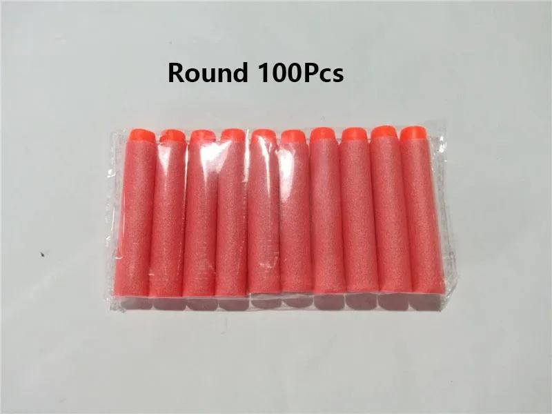 P50/100pcs 7.2cm For Soft Bullets Darts Round Head Refill Sponge Darts Children Toy Gun Sccessories Bullet For Nerf Blasters