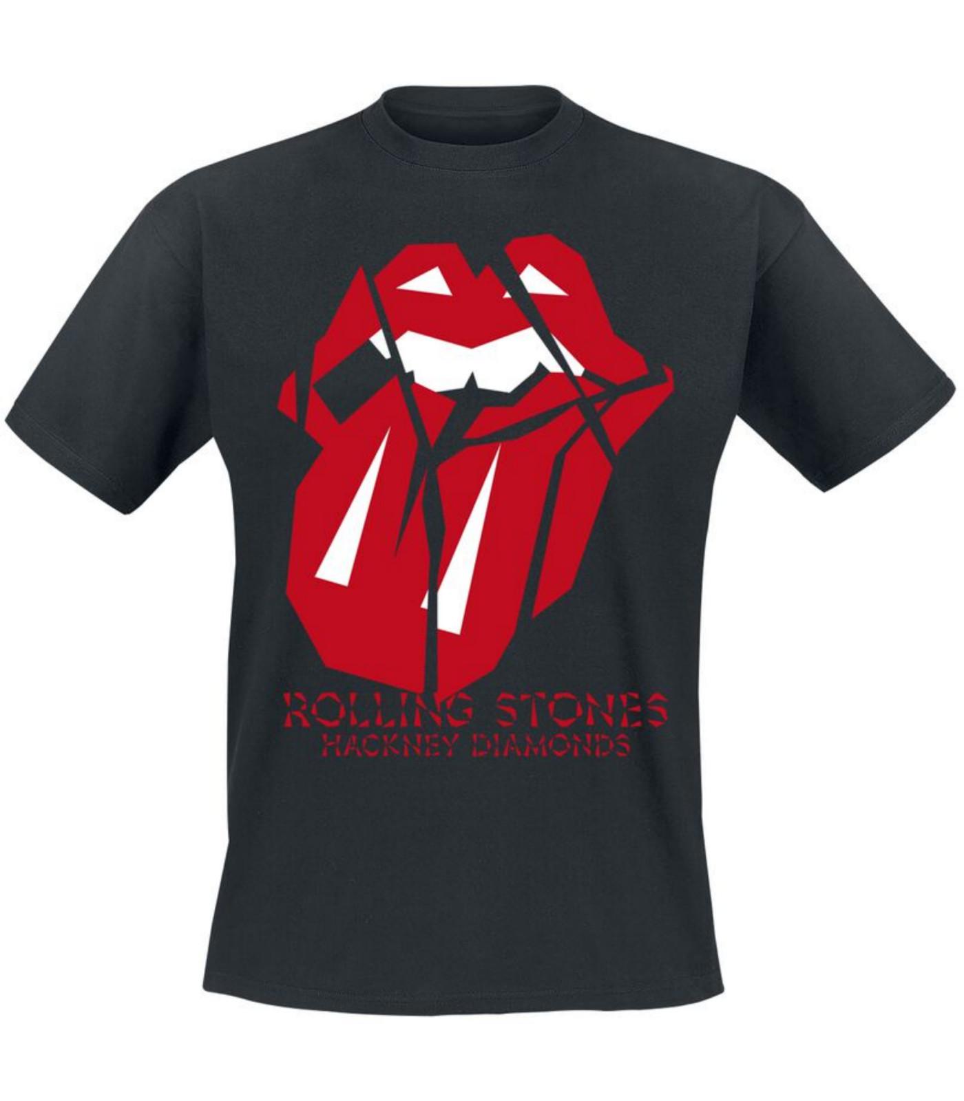 

Hackney Diamonds Lick Over T-Shirt Mens Womens Tees Top black by The Rolling Stones 100% Cotton S