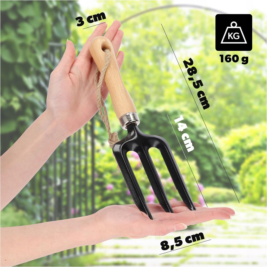 KADAX 3-Pronged Fork for Flowers Transplanting Plants
