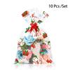 10Pcs Snack Packaging Christmas Packaging Bag Merry Christmas Santa Clause Cookie Gift Package Party Supply Xmas Tree Snowman