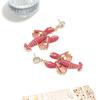 Creative Lobster Earrings Rhinestone Bohemian Dangle Earring Elegant Enamel Stud Earrings  Holiday