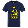 CCCP Russian T Shirts Men USSR Soviet Union Man Short Sleeve Tshirt Moscow Mens Tees Brand O Neck Tops Clothing Shirt