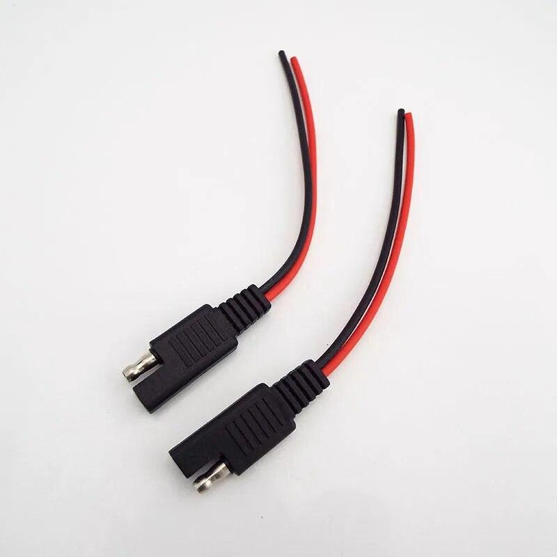 10CM SAE Male Female Solar Battery Cable 18AWG Power Supply Plug Extension Connector Wire for DIY Automotive  Wire SAE Cable