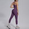 New Solid Color Double-sided Brocade Tight Back Yoga Suit Set, Sports Running Fitness Yoga Suit Two-piece Set
