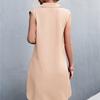 Summer Elegant Button Shirt Dresses Women Beach Sleeveless Casual Sundress Ladies Holiday Vacation Loose Party Gowns