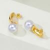 Orstarry S925 Silver Earring Versatile and Minimalist Pearl Earrings Gold-plated Women Birthday Gift Silver Jewelry