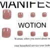 24PCS Wear Manicure Removable Waterproof Foot Nails Dark Skin Color Toenail Stickers