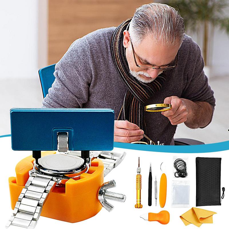 Watch Back Removal Tool Kit Professional Watch Back Cover Remover 11X Portable Watch Tools Watch Case Opener For Battery Replace