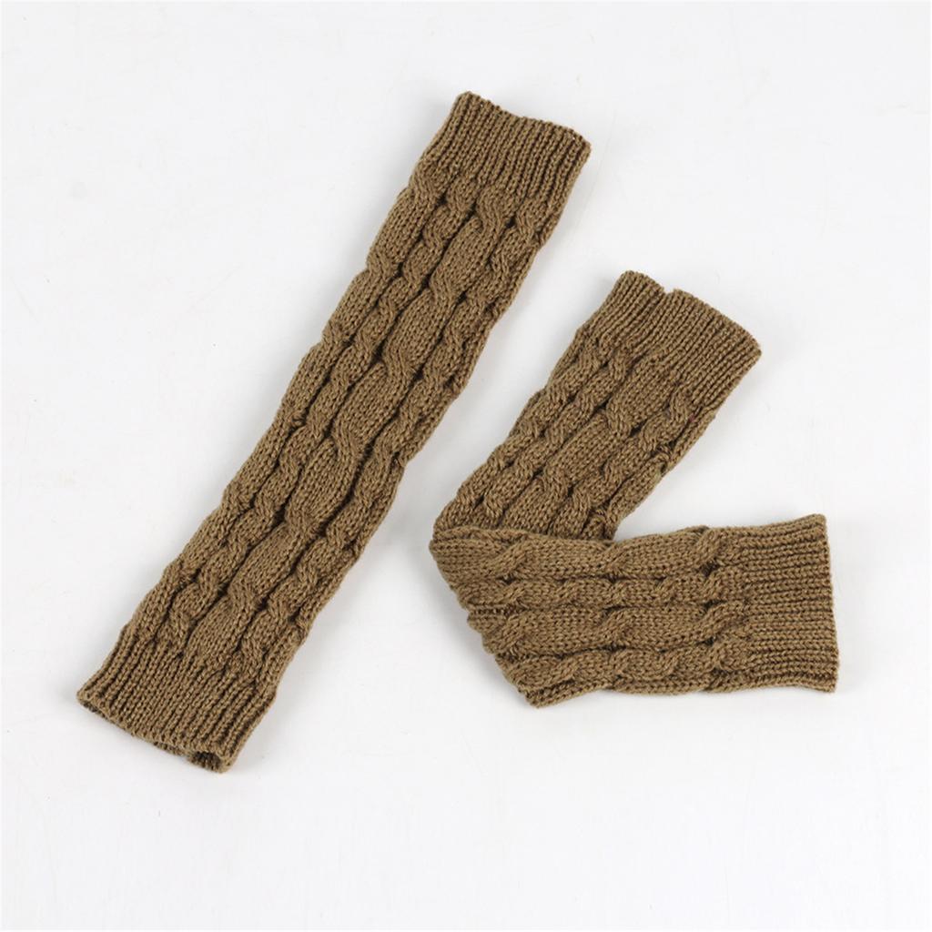1pair Women's Wool Arm Covers Winter Comfortable Oversleeves Knitted Sleeves for Winter Comfort