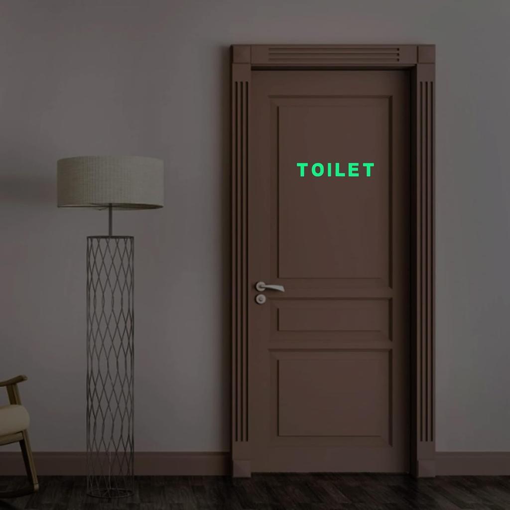 TOMALL 84pcs Glow In The Dark Alphanumeric Luminous Stickers Alphabet Letter Number Set Night Safety Luminous Decals Accessories DIY for Mailbox