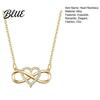 Infinity Symbol Necklace Heart for Women Cubic Zirconia Love Dainty