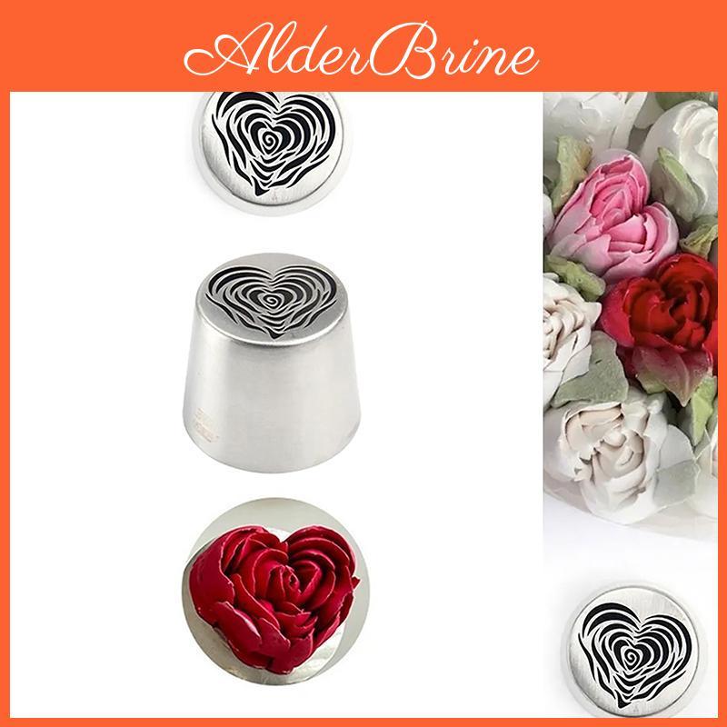 Steel Stainless Heart Rose Xl Flower Pattern Russian Icing Tip Marshmallow Piping Nozzle Decorating Utensils Baking Cake Tool