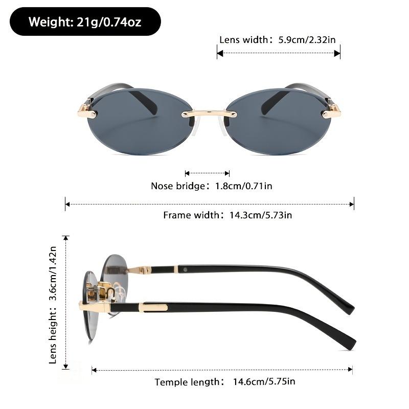 1 Piece of Retro Style Frameless Oval Fashion Glasses Ideal for Birthdays and Pography Props Perfect Fashion Glasses