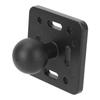 1in Ball Mount Base Universal Aluminum Alloy Ball Mount Plate with AMPS Hole for BRCOVAN B Size 1in Ball Dual Socket Arm