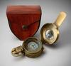 Vintage Solid Brass WWII Military Pocket Compass Gift