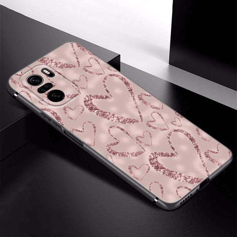 Beautiful Rose Bling Picture Phone Case For Xiaomi Redmi Note 5 6 9T K20 K40 K50 Pro 7A 8A 9A 9C 9i 10A 10C A1 S2 Black Cover