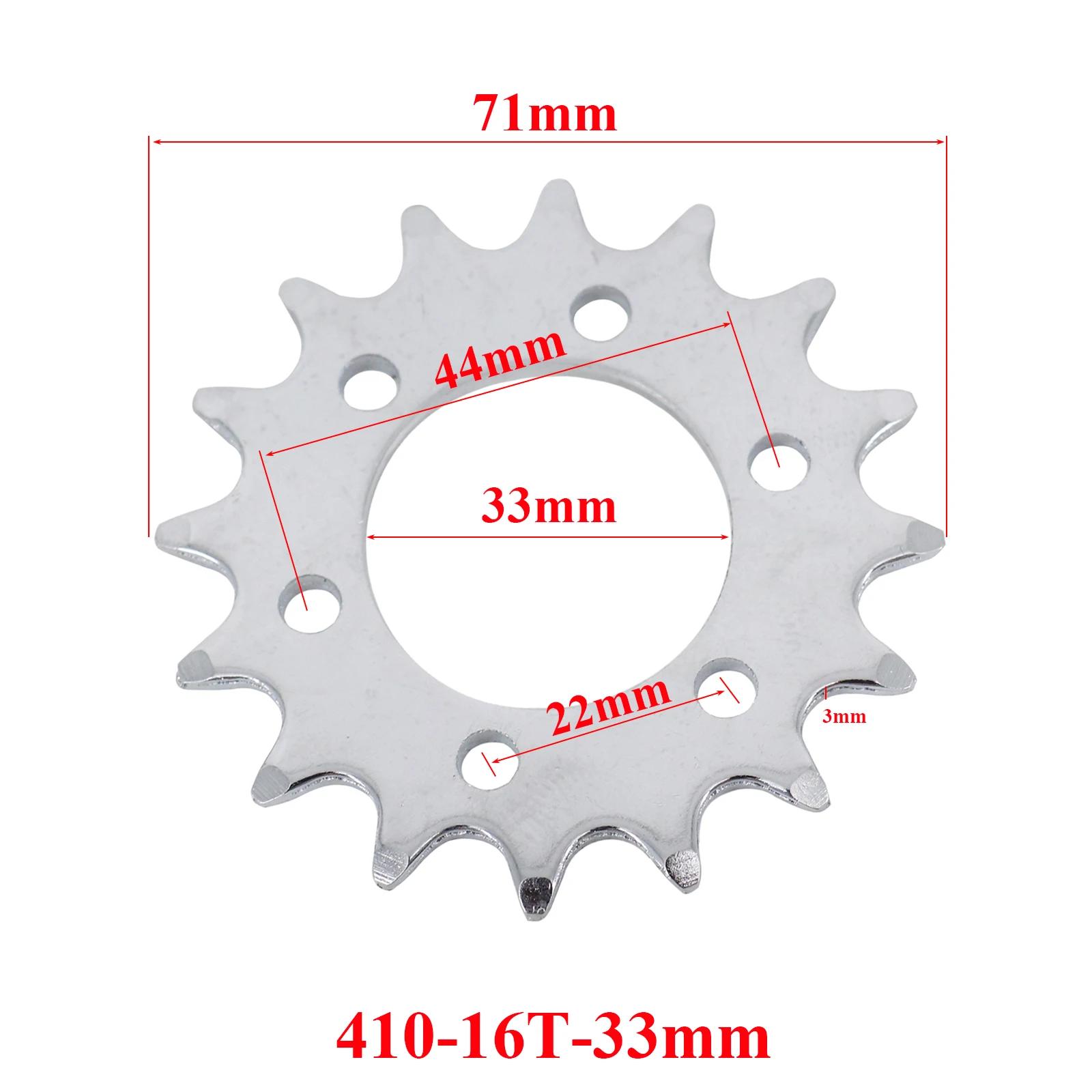 Motorcycle 410 Chain Plate 16T 18T 22T 28T Sprocket 18/22 Tooth Transmission Gear Fit For Electric Scooter Bicycle Bike Parts 410-16T