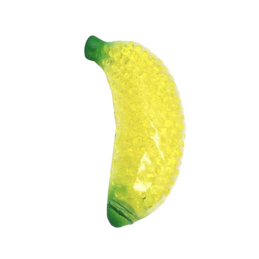 Stressabbau-Bälle - Dehnbare Frucht-Stressabbau-Bälle, Geeignet für Erwachsene und Partygeschenke. Diese weichen, gelben Bananenteigbällchen