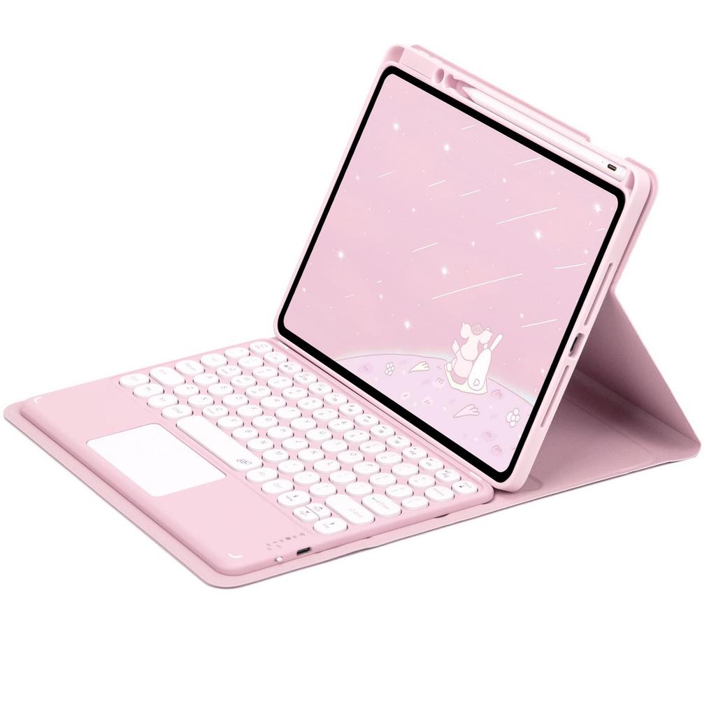 iPad 10th Gen 360° Rotating Leather Case with Touch Keyboard & Pen Slot