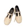 Retro Round Head Single Shoes 2026 Spring New Head Retro French Flat Bottom Shallow Mouth Women's Soft Sole One Word Mary Jane Shoes