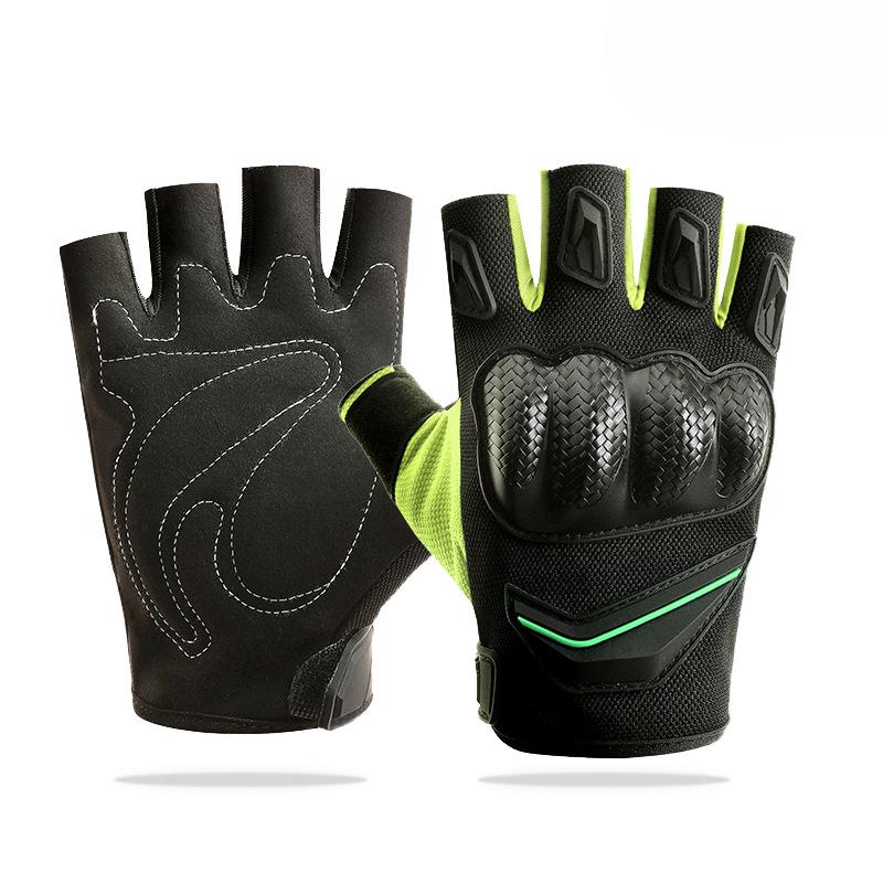 Breathable Tactical Half Finger Gloves Men's Motorcycle Riding Off Road Motorcycle Field Fighting Anti Slip Fitness Wear Resistant Hard Shell