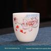 Chaxun Dehua Mutton Fat Jade Master Tea Cup - Lotus Prosperity