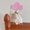 Cartoon Rabbit Keychain Cute Bear Doll Pendant Keyring Delicate Bowknot Ornament Backpack Decoration for Bag Purse Key