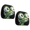 Car Seat Headrest Covers Set of 2 Cartoon Frogs Print Funny Cartoon Design Universal Fit Vehicle Interior Accessories