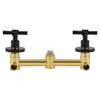 Brass Basin Hot and Cold Mixing Tap Concealed Bathroom Sink Faucet Mount On Wall Matte Black