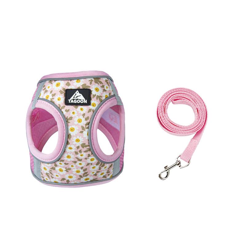 Reflective Anti-Escape Breathable Dog Harness & Retractable Leash for Small & Medium Dogs