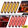 Amber Red LED Smoked 20x 12V Side Lights Marker Truck Trailer Lamp Waterproof US