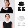 1 Set Pleated Design Fake Faux  Collar French Style Neck Ruff Choker Stand Collar  Women's Shirt