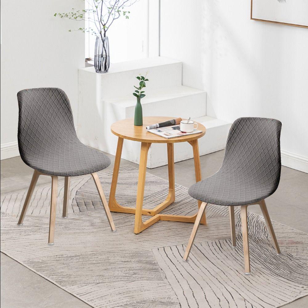 Stretchable Restaurant Stool Cover Soft Dust-proof Dining Chair Cover Washable Thickened Jacquard Stretch Chair Cover Kitchen