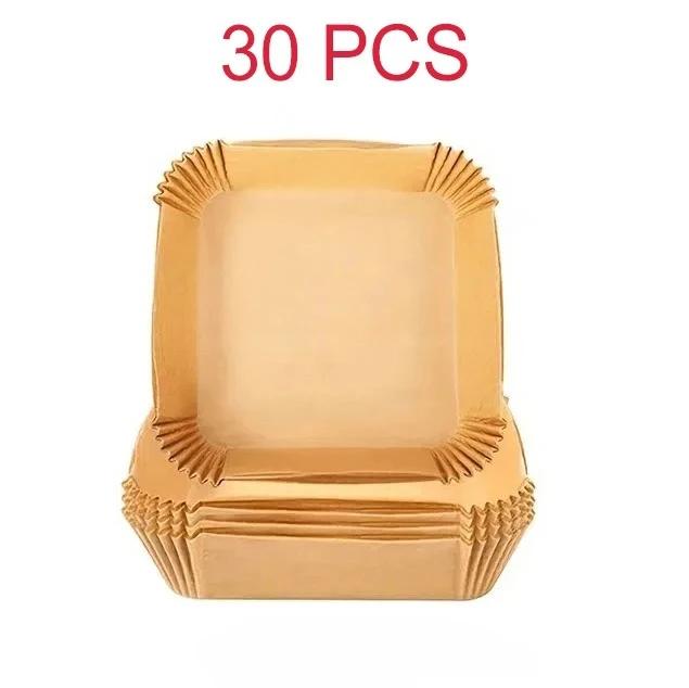 30/50Pcs Kitchen Gadgets Disposable Pastry Molds Paper Pad Air Fryer Measuring Tools & Scales Kitchens Accessories Non-stick Mat