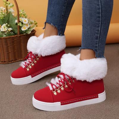 Fashion Women Ankle Boots Outdoor Fashion Sneakers Warm Big Size Thickened Fluff Snow Boots Winter Designer Brand Luxury Women Shoes