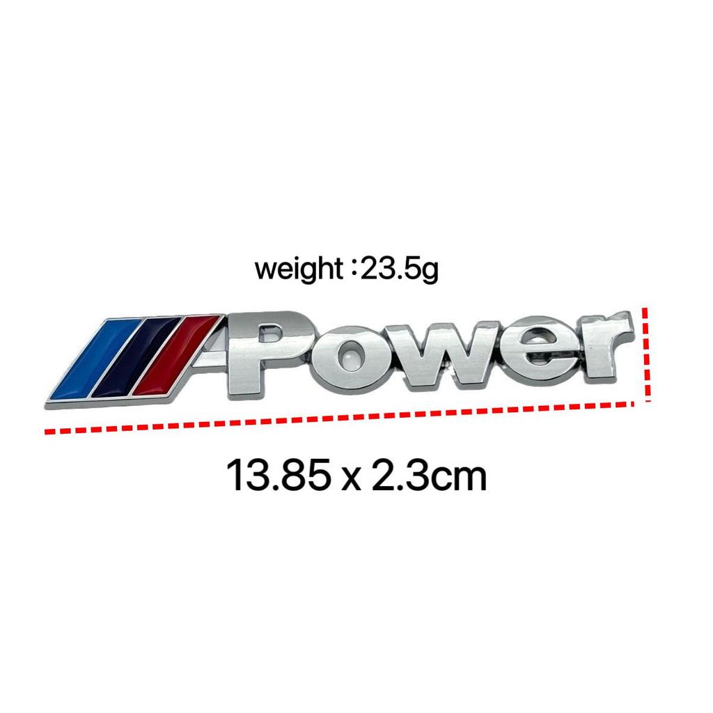 Metalowa Naklejka z Emblematem Tylnym BMW do X1, X5, X6, Serii 3, Serii 5, Modyfikacji M-Power