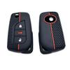 New 3 Buttons Silicone Car Key Case Cover Protect Shell For Toyota Corolla Rav4 C-Hr Yaris Aygo Avensis Scion Vitz Flip Key Bag