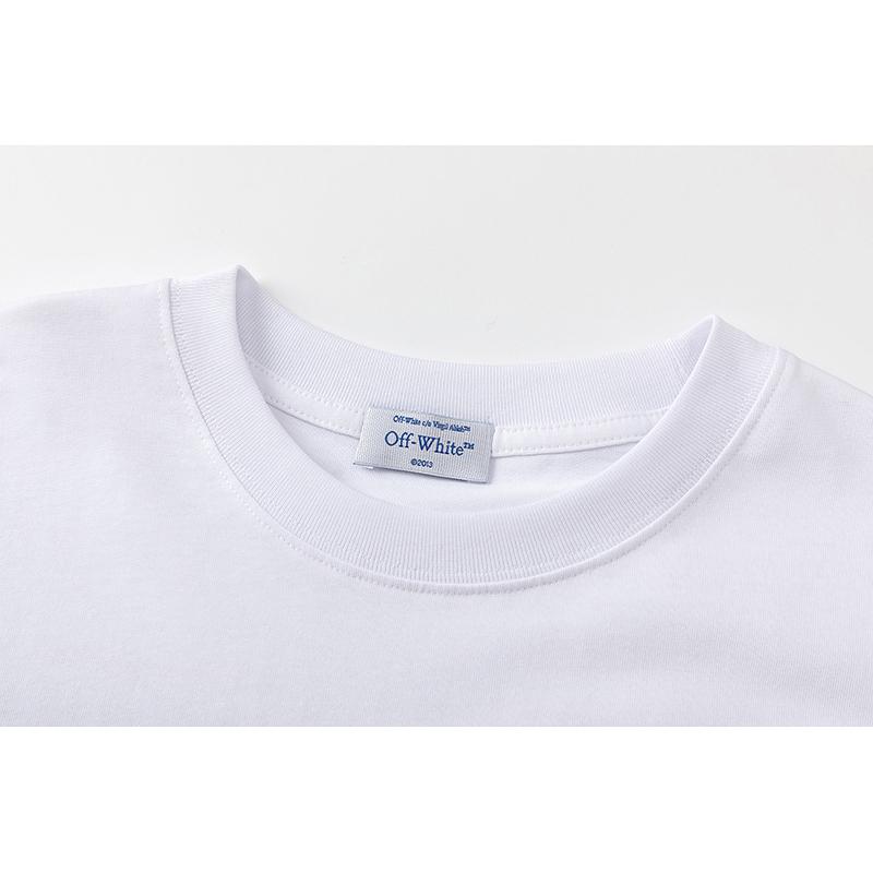 9062 Off-White 2025 Spring/Summer New Letter Printed Pattern Round Neck Hooded Short Sleeved T-shirt for Men and Women