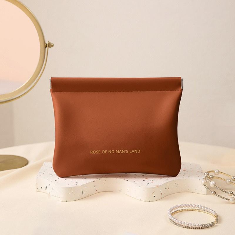 Large Lipstick Data Line Bluetooth Headset Storage Bag Makeup Bag Charger Key Self-Closing Shrapnel Bag Portable Cosmetic Case