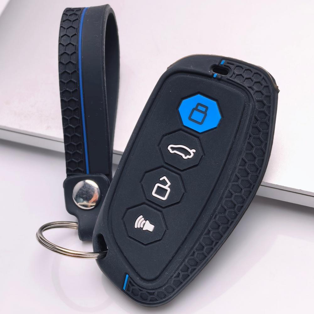 Key Fob Cover for Haval H6 Jolion Dargo M6 with Keychain Anti-Scratch Surface Shockproof Structure Soft Grip Texture Easy Install Design