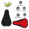 Bike 3D Saddle Seat Cover Bike Breathable Soft Comfort Pad Padded Cushion (Black)