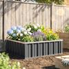 Raised Garden Bed In Steel Open Bottom And Tool Free Assembly 90x90x30cm
