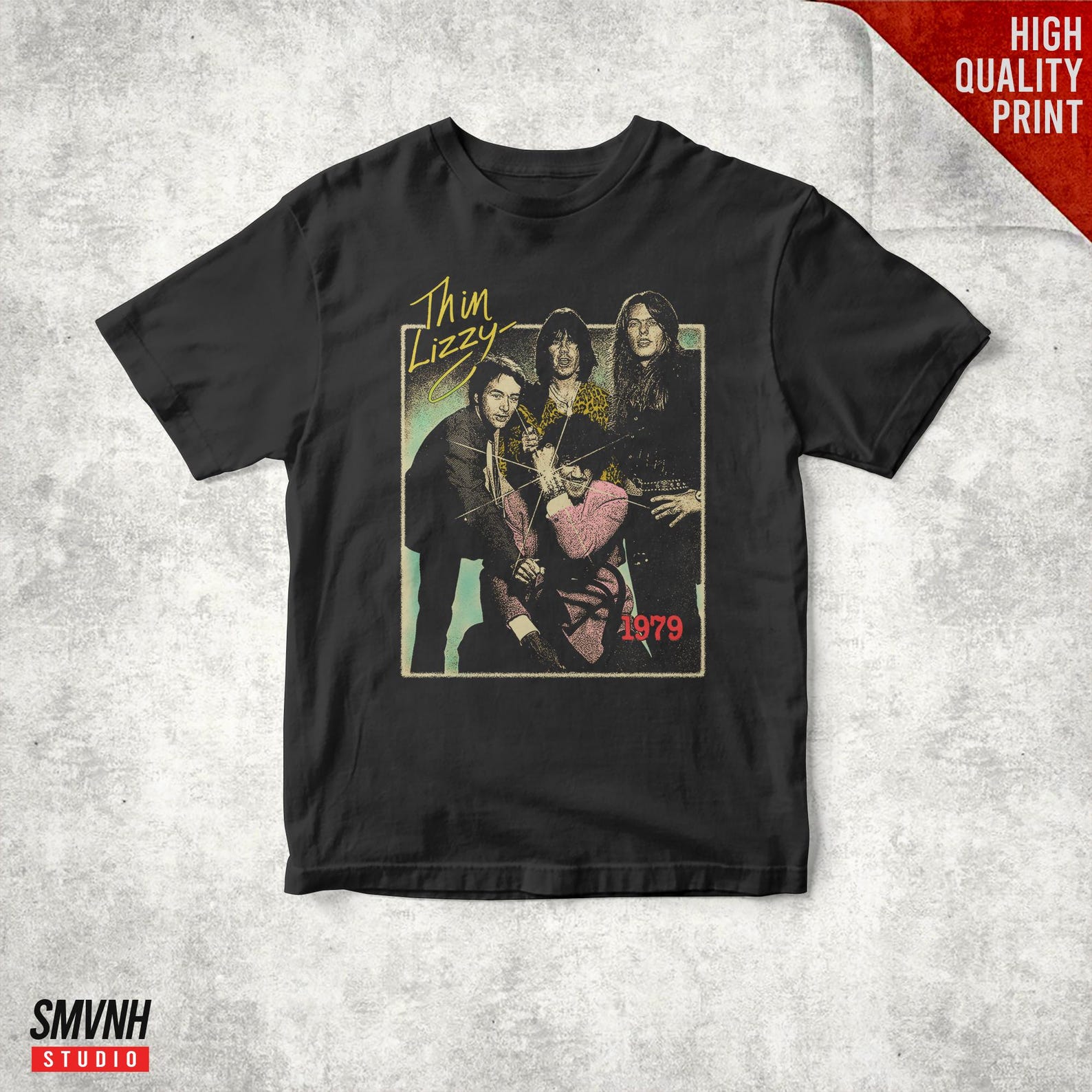 Thin Lizzy Retro Vintage Unisex T shirt M
